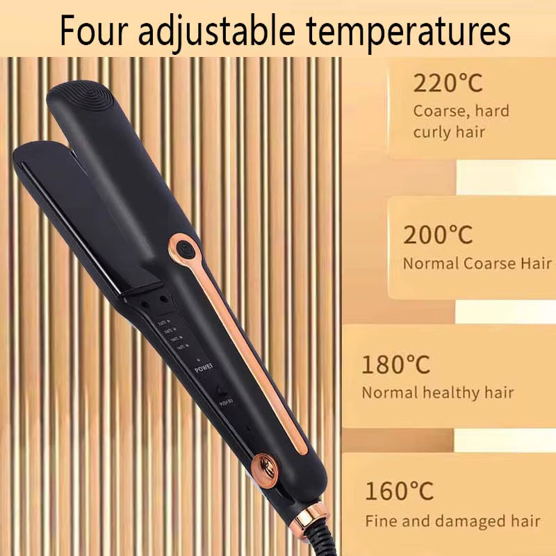 Professional Hair Straightener Ceramic Flat Iron Electric Splint Straight Styling Tool 2 in 1Hair Straightener and Curler